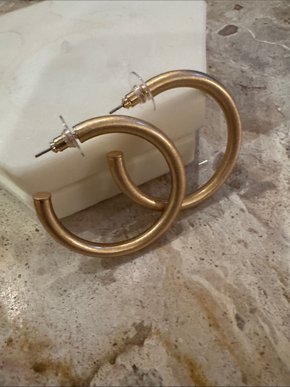 Classic Matte Gold Hoop Earrings